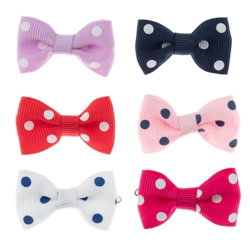 Show Tech Polka Dot Bows with Clip Assorted Colours 6Pk von Show Tech