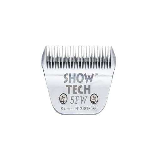 Show Tech Pro Wide Snap-on Scherklinge – Breite für größere Rassen – ultrafeine Oberfläche – Karbonstahl – #5FW von Show Tech