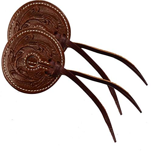 Showman Gebissschutz aus Leder mit Blumenmuster, 7,6 cm breit, mit Lederriemenverschluss Showman Gebissschutz aus Leder mit Blumenmuster, 7,6 cm breit, mit Lederriemenverschluss von Showman