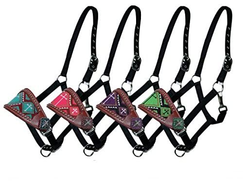 Showman Leder Bronc Perlen Nase Halfter w/Kreuz Design & Strass Conchos. New Pferd Tack, lindgrün Showman Leder Bronc Perlen Nase Halfter w/Kreuz Design & Strass Conchos. New Pferd Tack, lindgrün von Showman