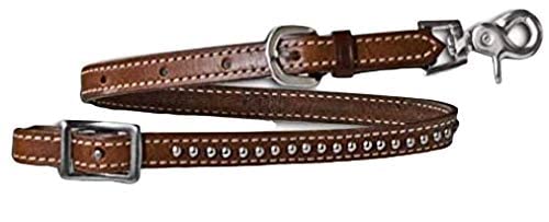 Showman Medium-Leder-Widerristriemen, Öl-Leder, mit Silberfarbenen Nieten, Pferdezange Showman Medium-Leder-Widerristriemen, Öl-Leder, mit Silberfarbenen Nieten, Pferdezange von Showman