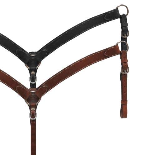 Showman Pony Brusthalsband aus Leder, Schwarz von Showman