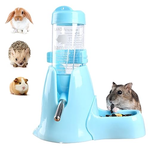 Shudyear 3 in 1 Pet Automatic Water Dispenser PP Water Bottle No Drip Small Pet Water Bottle for Dwarf Hamster Mouse Rat Igel (Blue) von Shudyear