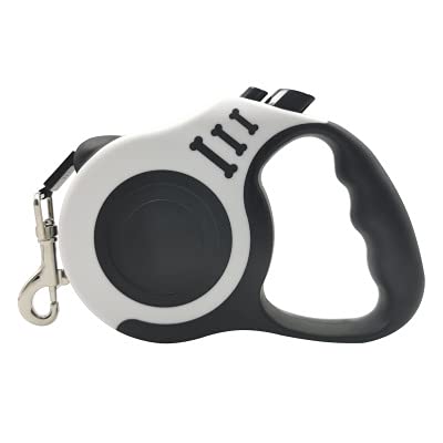 Shujin Hunde Hundeleine Ausziehbar Einziehbarer Hundekopfhalter EIN Knopf für Bremse und Lock Sicherheitssystem für Hunde in Allen Größen(Weiß ，3m) von Shujin