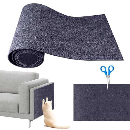 Shujin Kratzmatte Selbstklebend Kratzpads für Katzen,Kletter-Katzenkratzer,DIY Zuschneidbare Katzenkratzmatte,Kratzbretter Katze Wand,Kratzschutz Für Schützt Teppiche Sofa(Dunkelblau,L/40cmx200cm) von Shujin