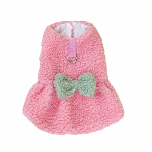 Shulemin Schleifendekoration, Haustierkleid, niedlicher Hund, Plüsch, Bequeme Katzenprinzessin für Indoor-Outdoor-Aktivitäten mit Traktion Rosa S von Shulemin