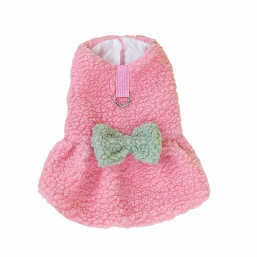 Shulemin Schleifendekoration, Haustierkleid, niedlicher Hund, Plüsch, Bequeme Katzenprinzessin für Indoor-Outdoor-Aktivitäten mit Traktion Rosa XL von Shulemin