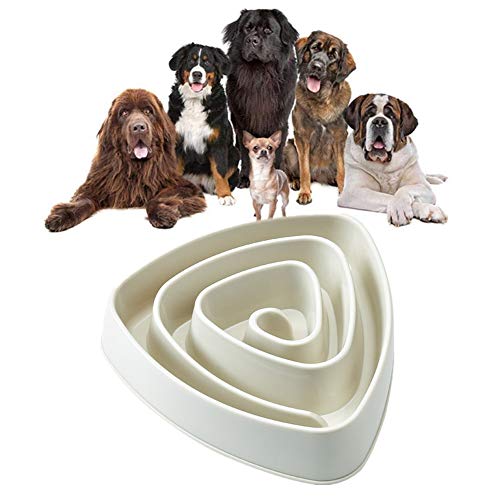 Antischlingnapf Hunde Futternapf Hund Puzzleschalen für Hunde Hund Anti Choke Bowl Interaktive Hundefutterautomaten Anti Gulp Hundenapf White von Shulishishop