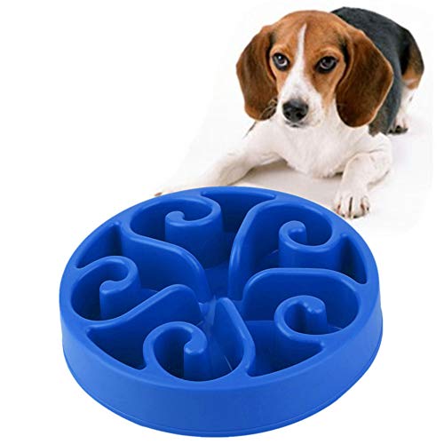 Futternapf Katze Hundenapf Hund Puzzle Feeder Slow Feeder Fressnapf Anti Gulp Hundenapf Labyrinth interaktive Katze Schüssel Katzenfutterschale Blue von Shulishishop