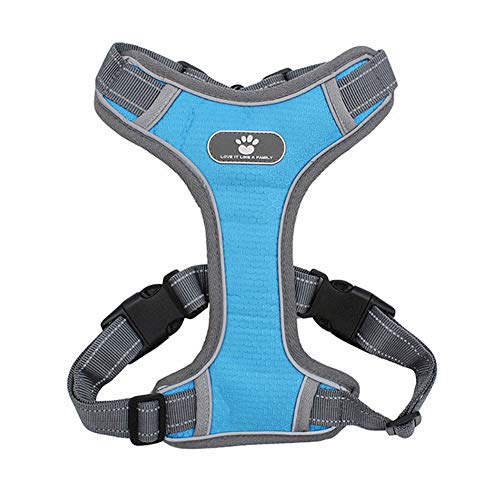 Geschirr Hund Hundegeschirr Für Mittlere Hunde Hundegeschirr groß ohne ziehen Hundewestengeschirr Kein Zuggurt für Hunde Blue,XL von Shulishishop