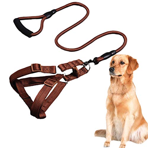 Hunde Leine Katzenleine Hundeleine für kleine Hunde Hundegeschirr und Bleisätze Kein Zuggurt für Hunde Hundegeschirr für mittlere Hunde Brown,XL von Shulishishop