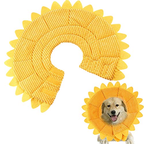 Hundekragen Schutzkragen Hundehalsband nach der Operation Cat Recovery Collar Katzenhalsbänder Kegel Kegel für Hunde Einstellbare Haustiere Kegel Yelllow,XL von Shulishishop