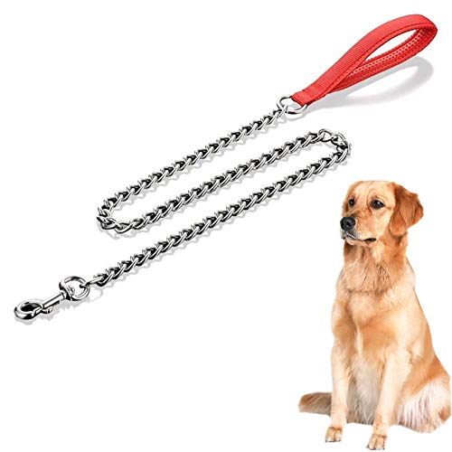 Hundeleine Große Hunde Hundeleine Hundekette Hundeleine bequem Seil Hund führen Hundetraining Lead Dog Slip Lead Hund führt stark Slip Lead für Hunde red,3mm-120cm von Shulishishop