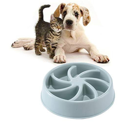 Hundenapf Anti Schling Napf Hunde Katzen Puzzle Feeder Spaß, der Hundenapf herumsucht Anti Gulp Hundenapf Große Hundenapf Hundenäpfe Medium Blue-3 von Shulishishop