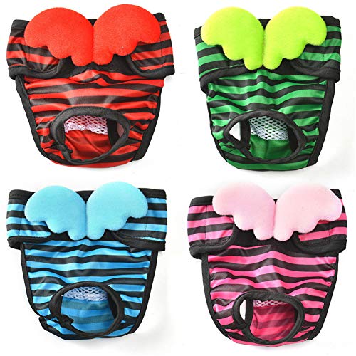 Hundewindeln Für Hündinnen Inkontinenz Hundewindeln Für Hündinnen Hundewindeln Katzenwindeln Windel Hunde Periode Hosen 4pcs,l von Shulishishop