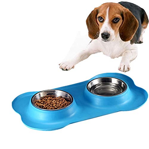 Katzennapf Hundenapf Edelstahl rutschfest Hundefutter Und Wasserschüssel Hundenäpfe Medium Hundenapf Edelstahl Hundenapf Mat rutschfeste Cat Bowl Blue von Shulishishop