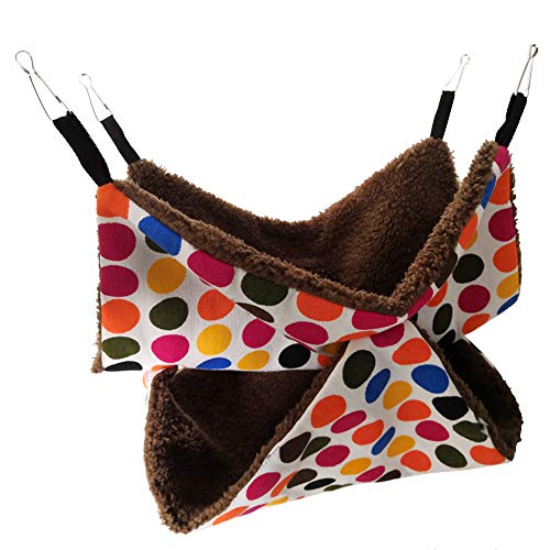 Shulishishop Hängematte Katze Meerschweinchen Hängematten Haustier-Hängematte Rattenhängematten Für Käfig Katzen-Hängematte Ratten-Hängematten Vogelhaus b,L von Shulishishop