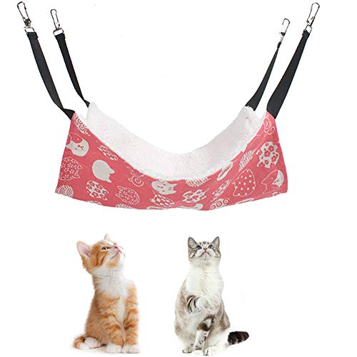 Shulishishop Hängematte Meerschweinchen Hängematte Katze Katzen-Hängematte Meerschweinchen Spielzeug Rattenbett Kaninchenbett Eichhörnchen Schlafsack red,M von Shulishishop