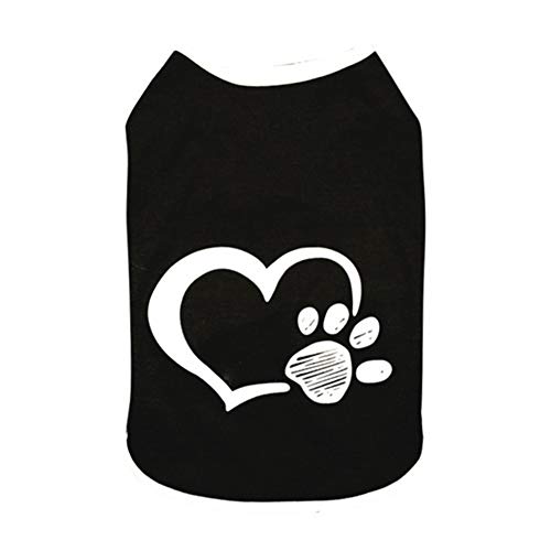 Shulishishop Hunde Mantel Sommer hundekleidung Sommer Hundemäntel Bequeme Haustierkleidung Hundekleidung für kleine Hunde Niedliche Kleidung Kleidung für Hunde Black,xs von Shulishishop