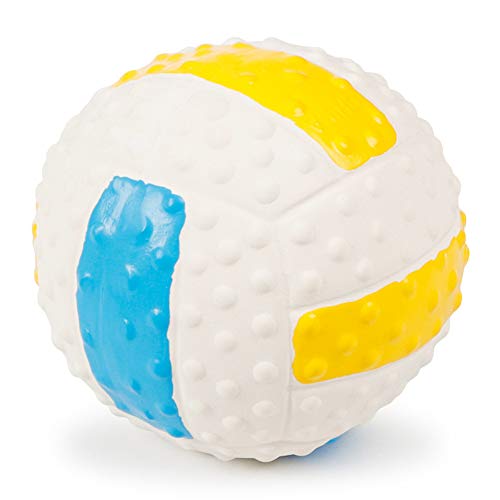 Shulishishop Hunde Quietschspielzeug Hunde Kauspielzeug Hoher Sprung Hundekauenspielzeug Hundezähne Spielzeug Hundebiss Spielzeug Hundeball Für mittelgroße Hunde volleyball-9cm von Shulishishop