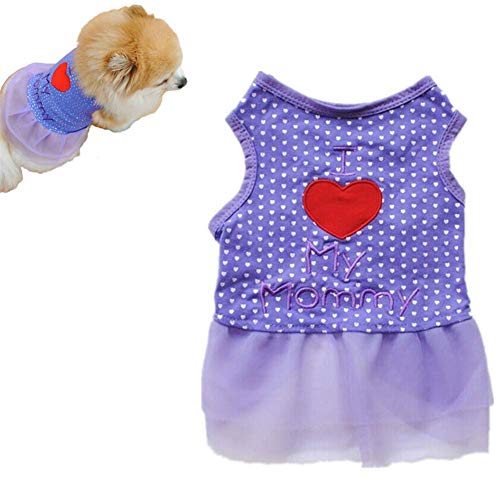 Shulishishop Katzenkleid hundekleid Prinzessin Hundekleid Haustier Party Kleid Brautkleider für Hund Katzenkleidung Hundekleidung für kleine Hunde Purple,l von Shulishishop