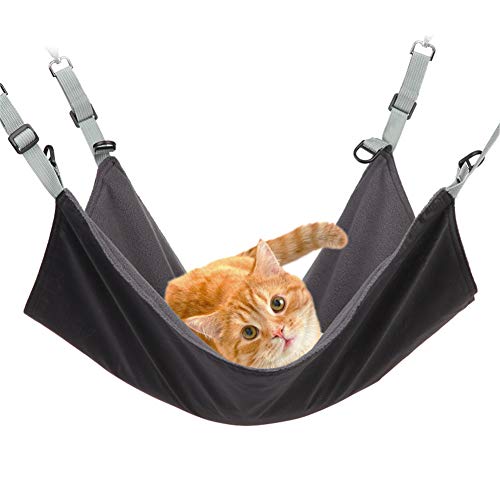 Shulishishop Ratten Zubehör Hängematte Katze Hamster Cage Zubehör Frettchen-Hängematten Rattenbett Kaninchenbetten Für Innenräume Kaninchenbett Black von Shulishishop