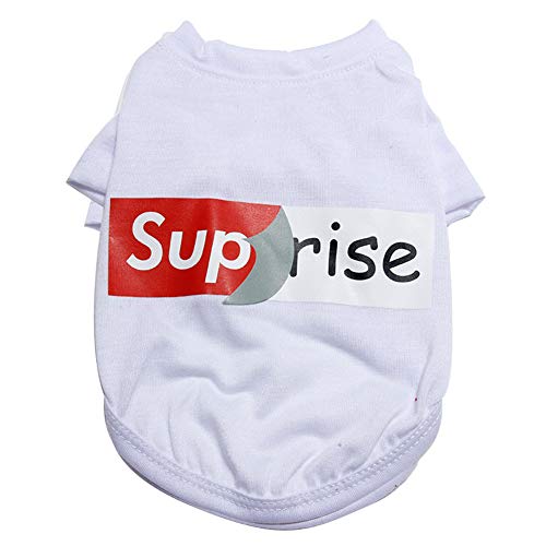Shulishishop Sommer Hunde Klamotten hundekleidung Sommer Welpenkleidung Katze Kleidung Haustiere Hundekleidung für kleine Hunde Niedliche Kleidung Hundemantel White 2,xs von Shulishishop