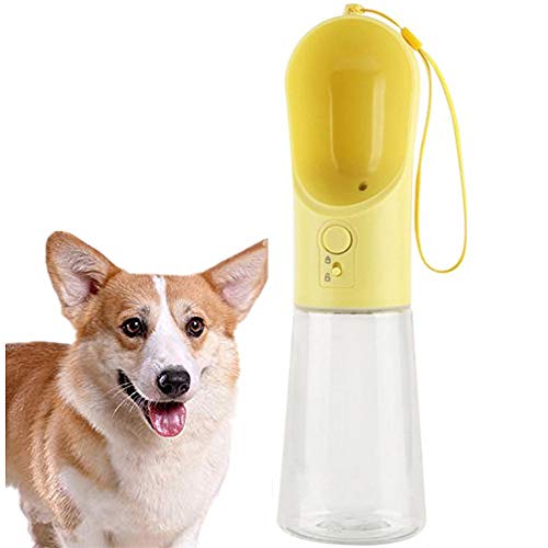 Shulishishop Trinkflasche Hunde für Unterwegs Wasserflasche Hund Unterwegs Leak Proof Dog Drink Bottle Pet Outdoor Travel Water Dispenser Yellow von Shulishishop