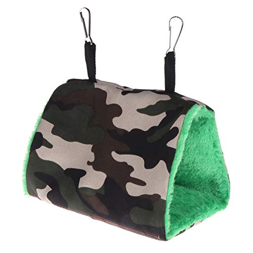 Shulishishop Wellensittich Spielzeug Meerschweinchen Zubehoer Winter-Vogelbeet Warmes Vogelnest Papageien-Hängematte Green,S von Shulishishop