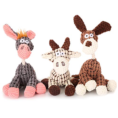 Shulishishop Welpenspielzeug Hund Hunde Spielzeug Kleine Hunde Hundespielzeug für kleine Hunde Unzerstörbares Hundespielzeug Quietschendes Hundespielzeug 3pcs von Shulishishop