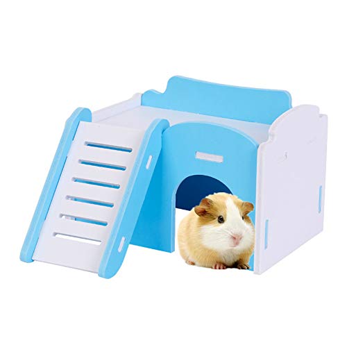 Shulishishop hamsterhaus hamsterkäfig Glas Hamster Spielzeug Zwerg Hamster käfig Hamster zubehör Hamster Bett Blue von Shulishishop