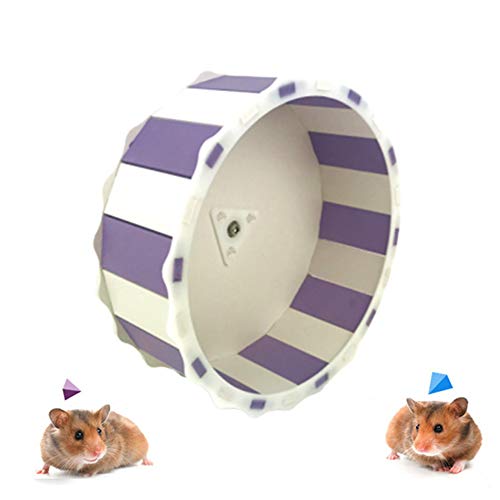 Shulishishop hamsterrad laufrad Hamster Holz Hamster Rad Zwerg Hamster Rad Große Hamster Ball Hamster Rad stille Spinner Hamster stille Rad purplewhite von Shulishishop