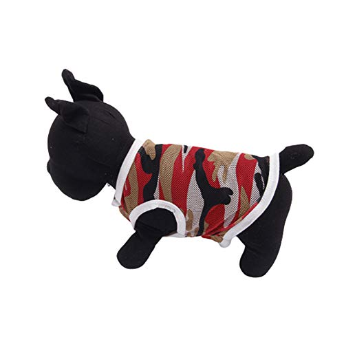 Shulishishop hundekleidung Sommer Hunde Mantel Sommer Niedliche Kleidung Haustier-Kleidung Französische Bulldogge Kleidung Kätzchen Kleidung Kleidung für Hunde red,5XL von Shulishishop