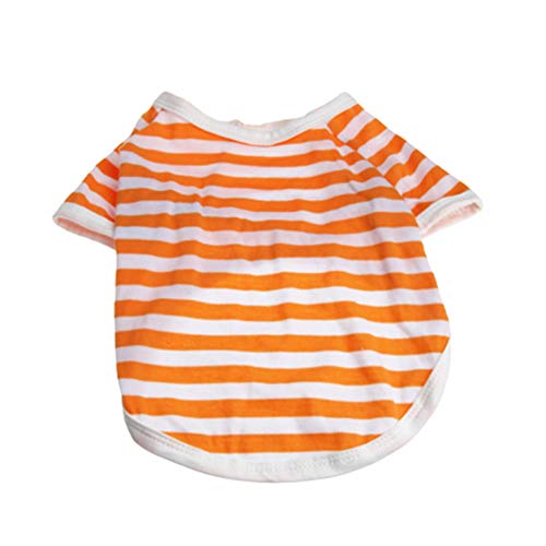 Shulishishop hundekleidung Sommer Hunde Mantel Sommer Welpenkleidung Kätzchen Kleidung Hundekleidung für kleine Hunde Französische Bulldogge Kleidung orange,l von Shulishishop