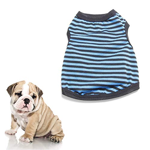Shulishishop hundekleidung Sommer Sommer Hunde Klamotten Katze Kleidung Haustiere Französische Bulldogge Kleidung Hundemäntel Haustier-Kleidung Kätzchen Kleidung Blue,l von Shulishishop