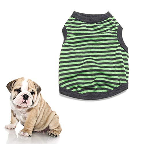 Shulishishop hundekleidung Sommer Sommer Hunde Klamotten Katze Kleidung Haustiere Französische Bulldogge Kleidung Hundemäntel Haustier-Kleidung Kätzchen Kleidung Green,l von Shulishishop