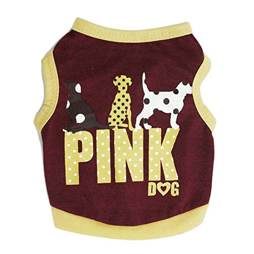 Shulishishop hundekleidung Sommer Sommer Hunde Klamotten Welpenmantel Niedliche Kleidung Kätzchen Kleidung Hundemäntel Hundekleidung für den Sommer Welpenkleidung red,m von Shulishishop