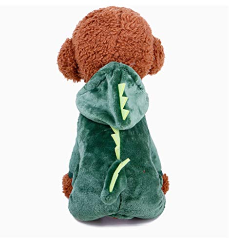 ShuoBeiter Kapuzen-Hundemantel Bekleidung kleine Hunde Karikatur Design Haustier Kostüm Dog Clothes Kleider Hundebekleidung bezaubernd Jacke Mantel Hoodies (XL, Dinosaurier) von ShuoBeiter