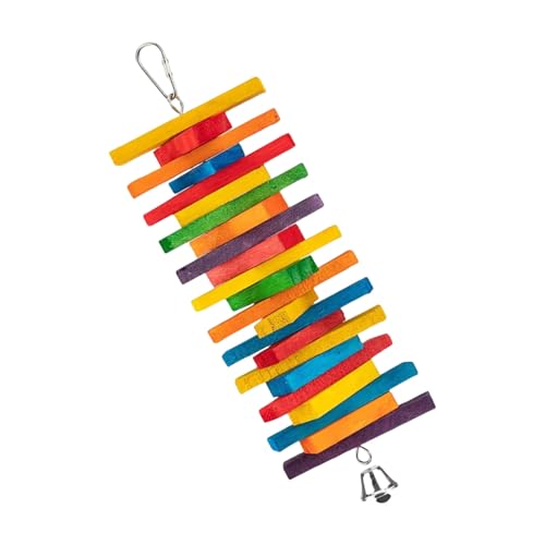 Shurhome Buntes Naturholz-Spielzeug für kleine Haustiere, sicheres Kauen, Vogelkäfig, hängende Aktivität, Futtersuche, lebendiger Papageienkäfig, zum Aufhängen mit Holzblöcken Shurhome Buntes Naturholz-Spielzeug für kleine Haustiere, sicheres Kauen, Vogelkäfig, hängende Aktivität, Futtersuche, lebendiger Papageienkäfig, zum Aufhängen mit Holzblöcken von Shurhome