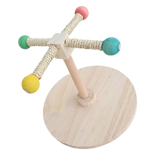 Tisch-Vogelsitzstange mit einfacher Installation für Papageien, Sittiche, Sittiche, Sittiche, Nymphensittiche, interaktives Spinning-Spielzeug von Shurhome