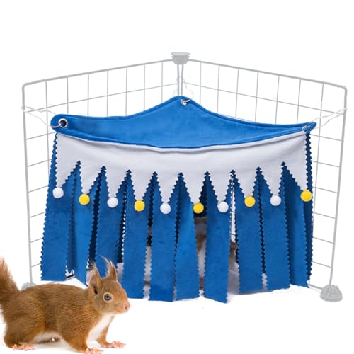 Shurzzesj Eckversteck für Kleintiere, Käfig-Eckversteck, Meerschweinchen-Käfigzubehör, Peekaboo-Spielzeug für fliegende Eichhörnchen, Igel, Rennmäuse, waschbar von Shurzzesj