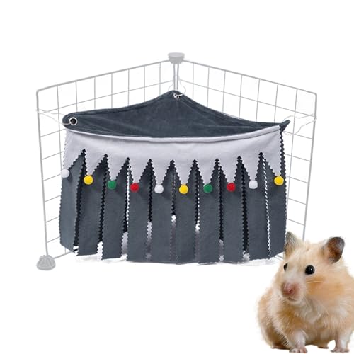 Shurzzesj Eckversteck für kleine Tiere, Fleece-Schlafbett, gemütliche Hamster-Hängematte – Meerschweinchen-Käfigzubehör, Peekaboo-Spielzeug für fliegende Eichhörnchen, Igel, Rennmäuse, waschbar Shurzzesj Eckversteck für kleine Tiere, Fleece-Schlafbett, gemütliche Hamster-Hängematte – Meerschweinchen-Käfigzubehör, Peekaboo-Spielzeug für fliegende Eichhörnchen, Igel, Rennmäuse, waschbar von Shurzzesj