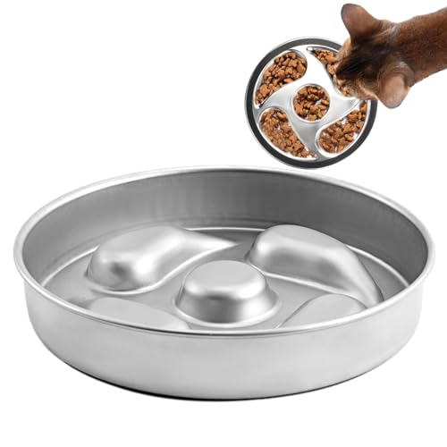 Shurzzesj Edelstahl Slow Eating Hundenapf, Doppelseitiges Design Metall Slow Feeding Napf für Hunde - Rutschfeste Metall Anti-Rutsch-Basis, Edelstahl Hundenäpfe Langsam Füttern Hundenapf, Wassernapf Shurzzesj Edelstahl Slow Eating Hundenapf, Doppelseitiges Design Metall Slow Feeding Napf für Hunde - Rutschfeste Metall Anti-Rutsch-Basis, Edelstahl Hundenäpfe Langsam Füttern Hundenapf, Wassernapf von Shurzzesj