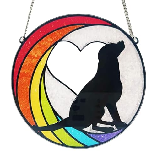 Shurzzesj Gedenkstätte, Katzen-Gedenk-Ornamente, Haustier-Thema, Trauerverlust, buntes Fenster, schwarze Katzen-Dekoration für verlorene Haustiere, für den Innen- und Garten Shurzzesj Gedenkstätte, Katzen-Gedenk-Ornamente, Haustier-Thema, Trauerverlust, buntes Fenster, schwarze Katzen-Dekoration für verlorene Haustiere, für den Innen- und Garten von Shurzzesj