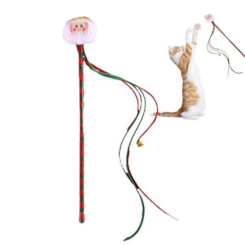 Shurzzesj Katzenstäbe für Indoor-Katzen, lustiger Katzenstab, Spielzeug, Weihnachten, Katzenspielzeug, tragbar, interaktives Katzenspielzeug für Haustiere, Katzen, Kätzchen Shurzzesj Katzenstäbe für Indoor-Katzen, lustiger Katzenstab, Spielzeug, Weihnachten, Katzenspielzeug, tragbar, interaktives Katzenspielzeug für Haustiere, Katzen, Kätzchen von Shurzzesj