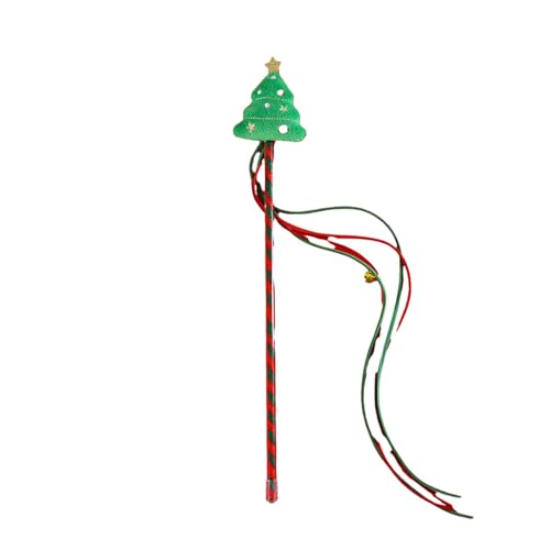 Shurzzesj Lustiger Katzenstab, Weihnachts-Katzenspielzeug, tragbares interaktives Katzenspielzeug für Haustiere, Katzen, Kätzchen Shurzzesj Lustiger Katzenstab, Weihnachts-Katzenspielzeug, tragbares interaktives Katzenspielzeug für Haustiere, Katzen, Kätzchen von Shurzzesj