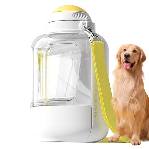 Shurzzesj Tragbare Wasserflasche für Hunde,Hundewasserflasche | Trinkflasche für Hunde, Wassernapf | Wasserspender für Hunde mit großer Kapazität, 2-in-1-Trinknapf für Welpen, auslaufsichere von Shurzzesj