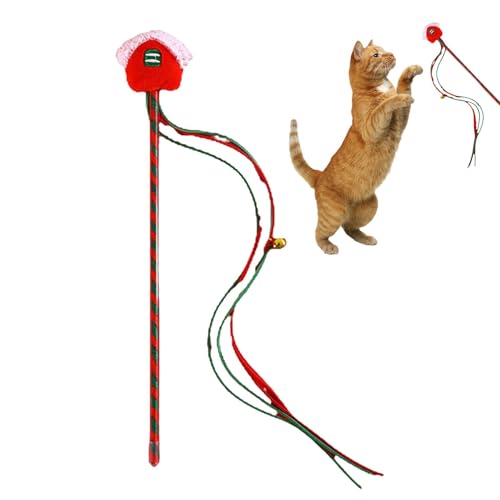 Shurzzesj Weihnachten Katze Teaser Spielzeug | Lustiger Katzenstab Spielzeug Weihnachten Katzenspielzeug | Katzenspielzeug Stick Tragbares Interaktives Katzenspielzeug für Haustier Katzen Kätzchen Shurzzesj Weihnachten Katze Teaser Spielzeug | Lustiger Katzenstab Spielzeug Weihnachten Katzenspielzeug | Katzenspielzeug Stick Tragbares Interaktives Katzenspielzeug für Haustier Katzen Kätzchen von Shurzzesj