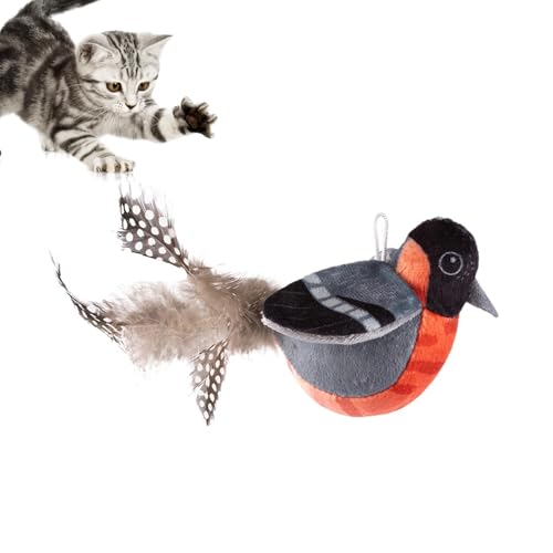 Shurzzesj Zwitscherndes Katzenspielzeug - Simulierter Zwitschervogel für Katzen - Fliegender Vogel Spielzeug, Interaktives Superweiches Realistisches Vogel-Katzenspielzeug, Katzenspielzeug Vogel Der Shurzzesj Zwitscherndes Katzenspielzeug - Simulierter Zwitschervogel für Katzen - Fliegender Vogel Spielzeug, Interaktives Superweiches Realistisches Vogel-Katzenspielzeug, Katzenspielzeug Vogel Der von Shurzzesj