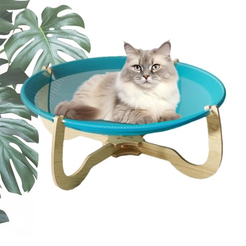 Hängematten-Katzenbett,Hängemattenbett für Haustiere - Atmungsaktives, weiches, erhöhtes Katzenbett, Design mit tiefen Taschen - Freistehender, stabiler Holzsockel, Heimtierbedarf, für drinnen und dra Hängematten-Katzenbett,Hängemattenbett für Haustiere - Atmungsaktives, weiches, erhöhtes Katzenbett, Design mit tiefen Taschen - Freistehender, stabiler Holzsockel, Heimtierbedarf, für drinnen und dra von Shxupjn